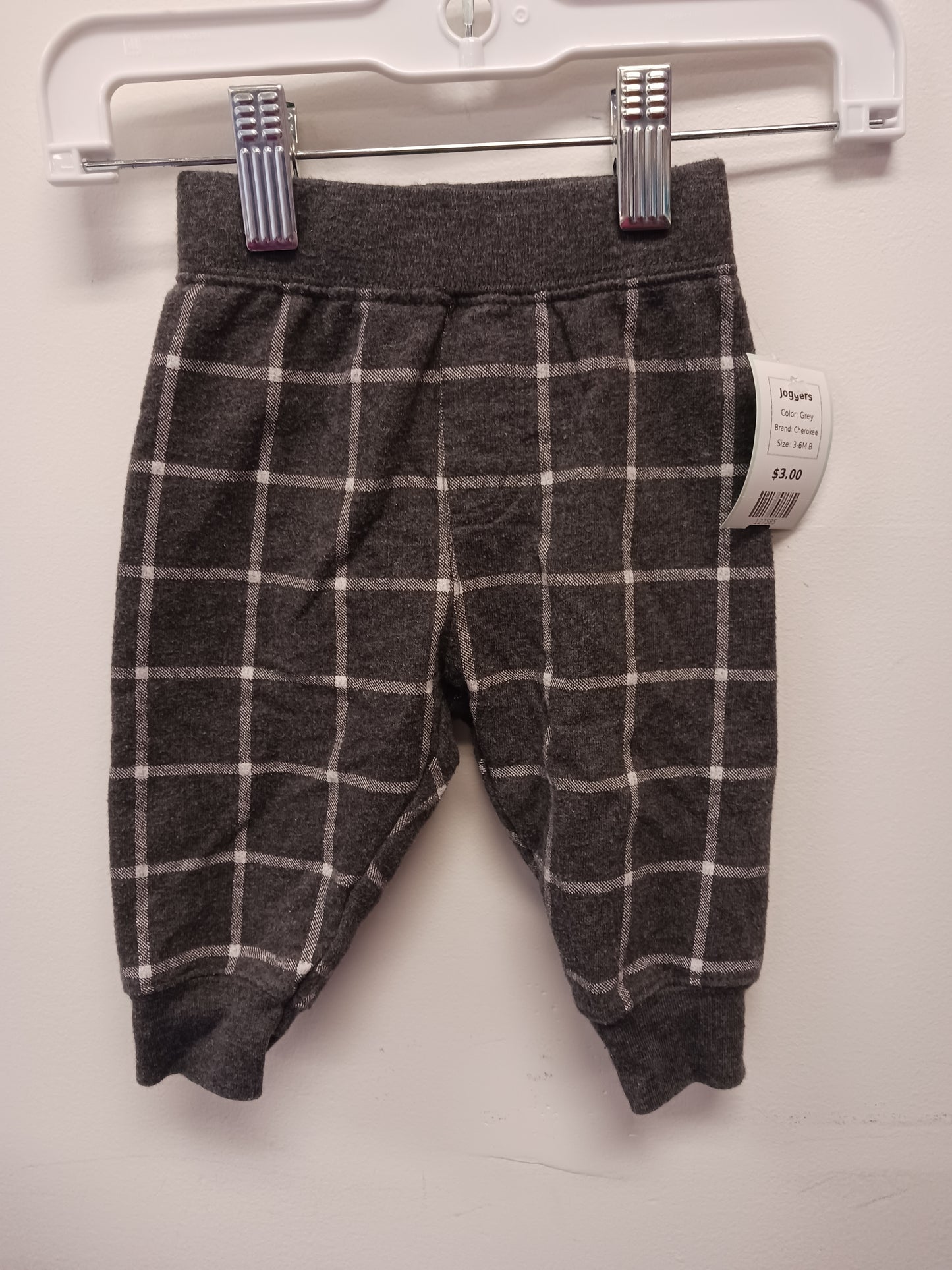 Grey Cherokee Joggers, 3-6M B