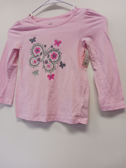 Pink Kids Headquarters Long Sleeve Butterfly Shirt, 4T G