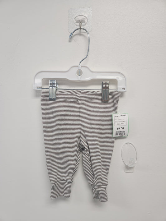 Brown/White Striped Carters Striped Pants, 3M G