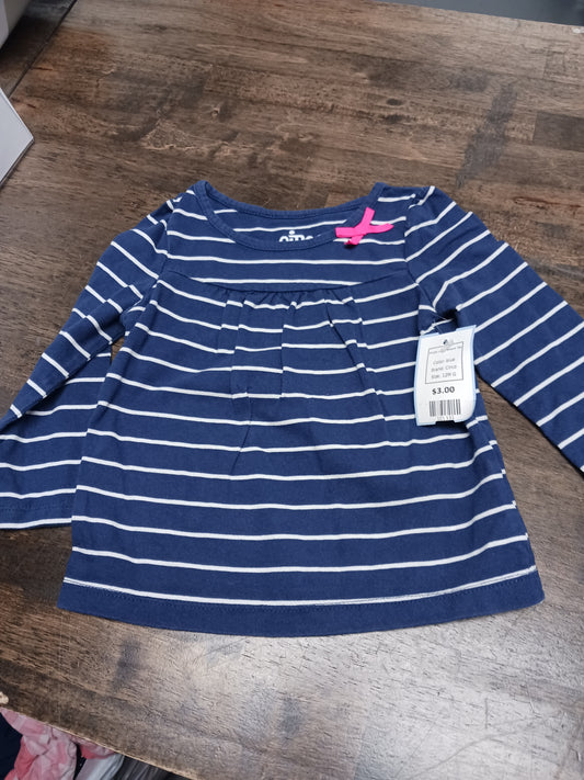 blue Circo Stripe Long Sleeve Top, 12M G