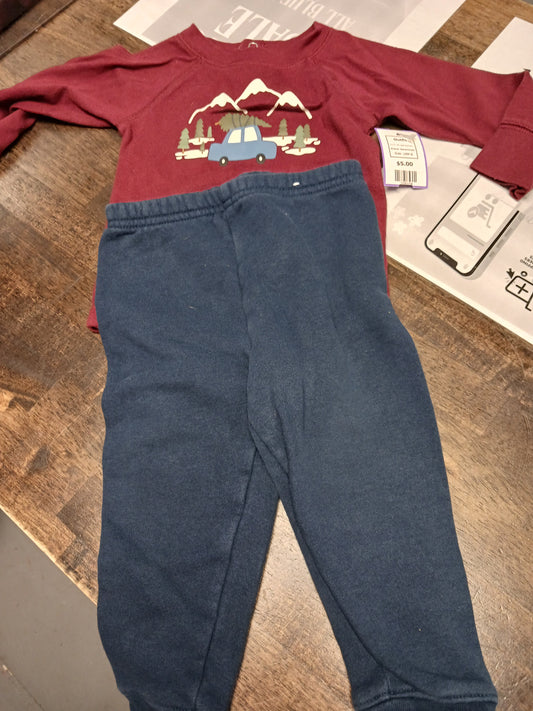 Burgandy/Navy Garanimals Outfit, 18M B