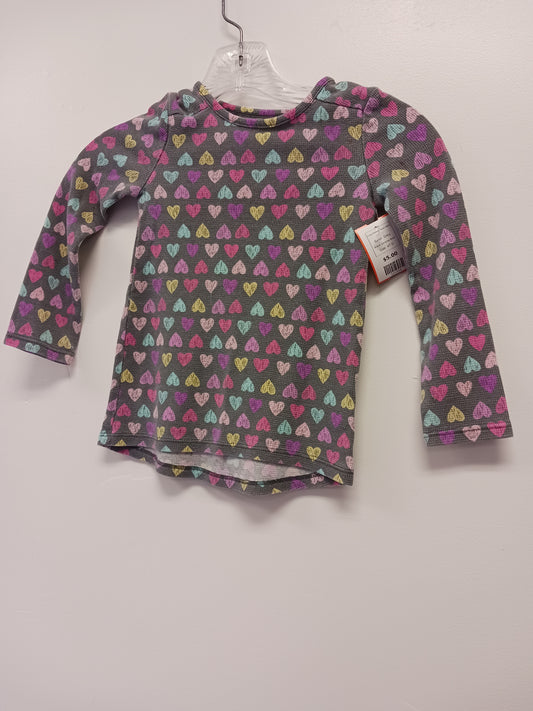 Grey Jumping Bean Long Sleeve Heart Shirt, 4T G