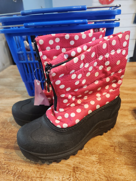 Black/Pink/White Itasca Snow Boots, 2Y G