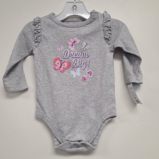 Grey Garanimals Longsleeve Onesie, 6M G