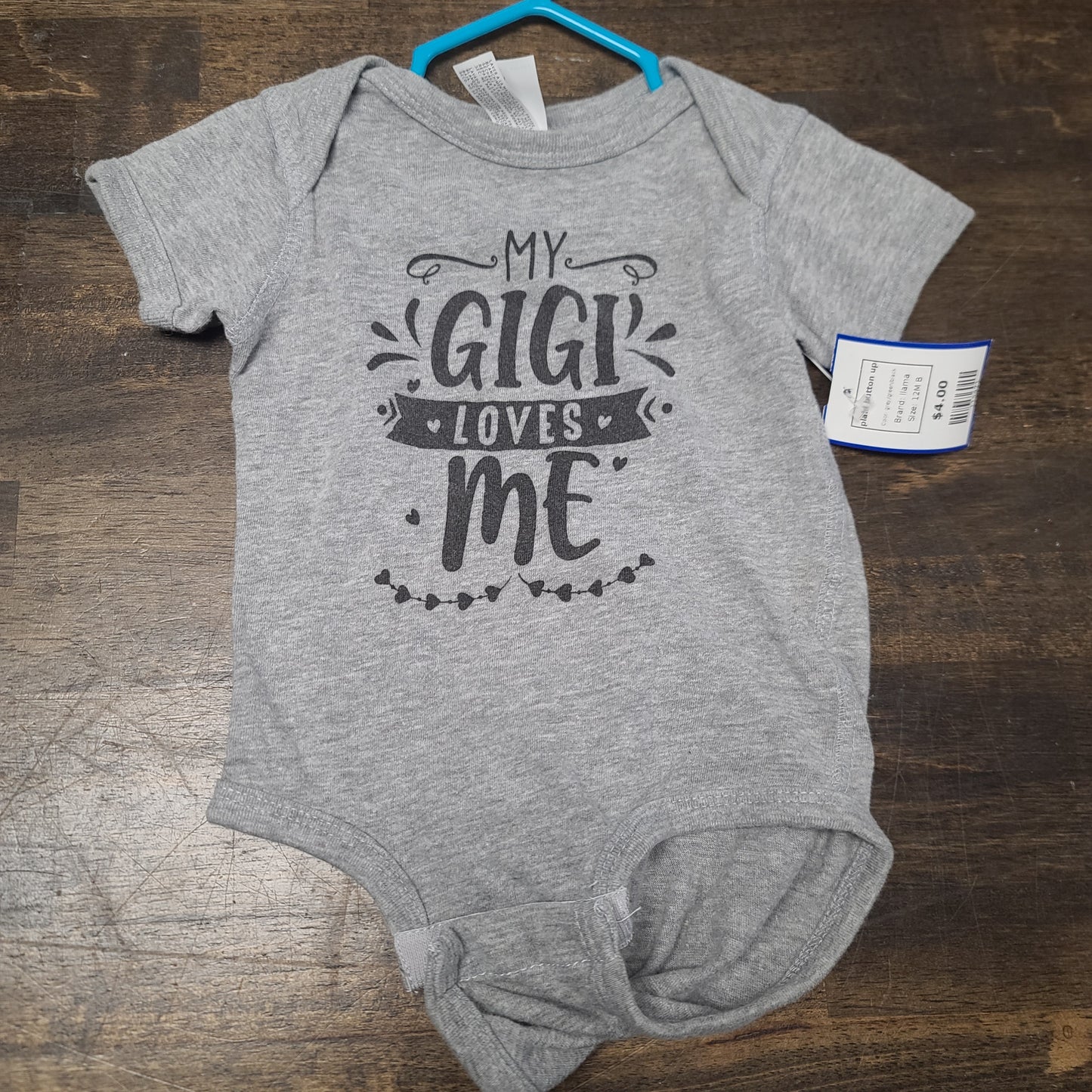 grey rabbit skins onesie gigi loves me, 12M B