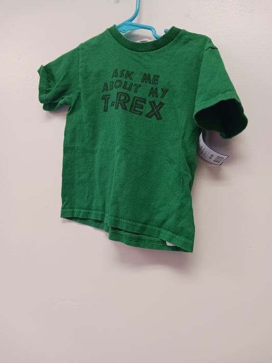 green Delta Ask me about me t-rex shirt, 2T B