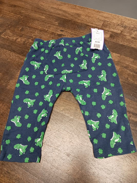 Navy/Green Dino/Shamrock Way To Celebrate Pants, 12M B
