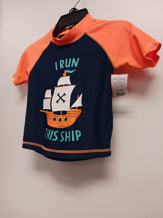 orange/blue Simple Joys 2 Piece Swim Suit, 2T B