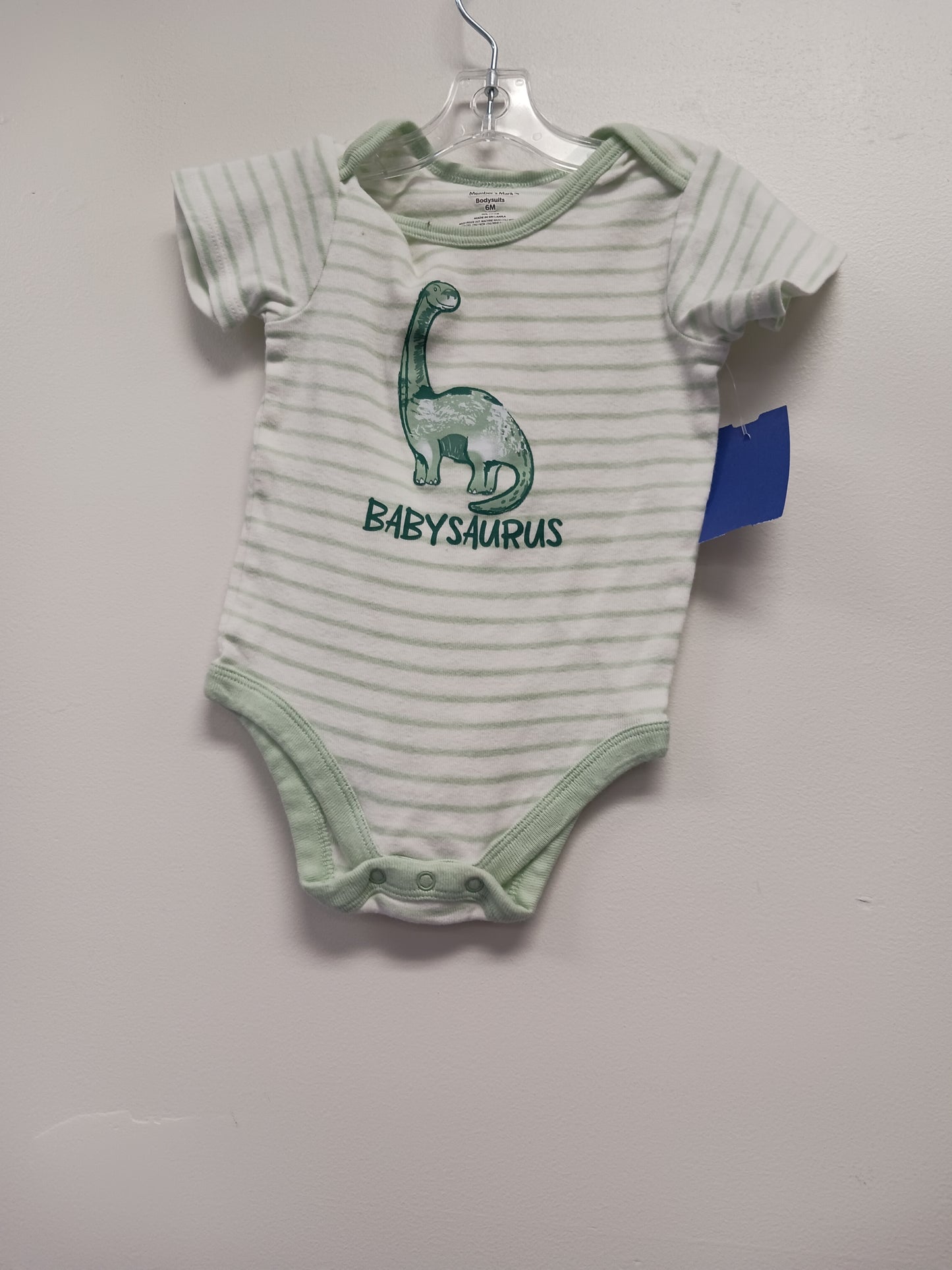 green/white Members Mark Dinosaur Onesie, 6M B