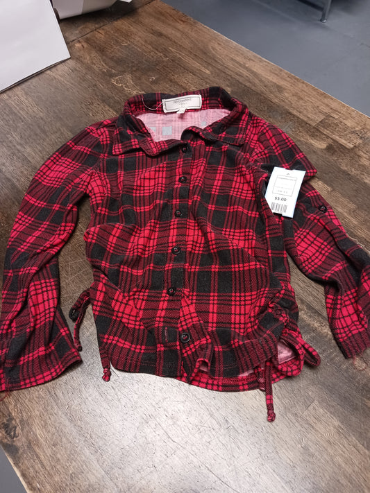 Red/Black Plaid No Comment Longsleeve Shirt, 6 G