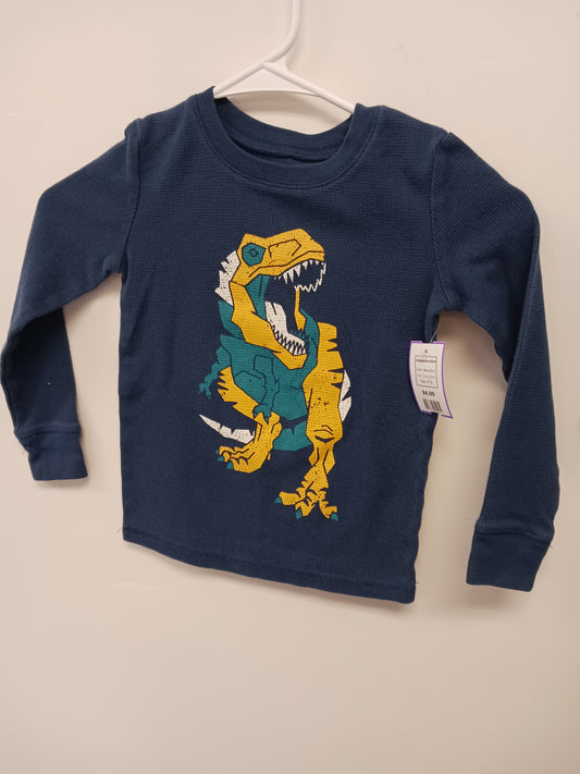 Navy Dino Jumping Bean Longsleeve Shirt, 5T B