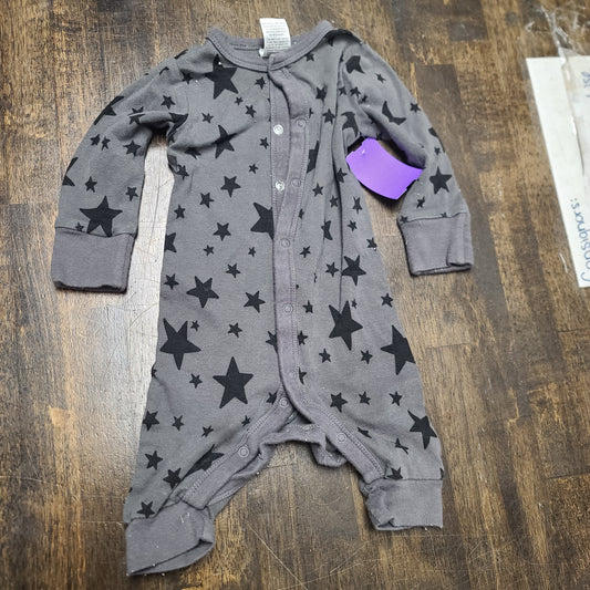 grey Modern Moments Stars One Piece 0-3m, NB B