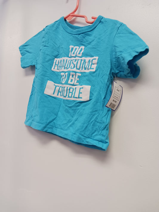 Blue Too Awesome Too Be Trouble Childrens Place Shirt, 18M B