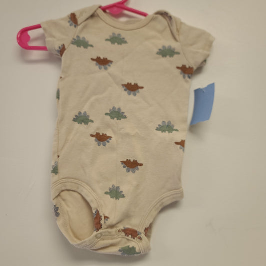 tan Carters Dino Onesie, 6M B