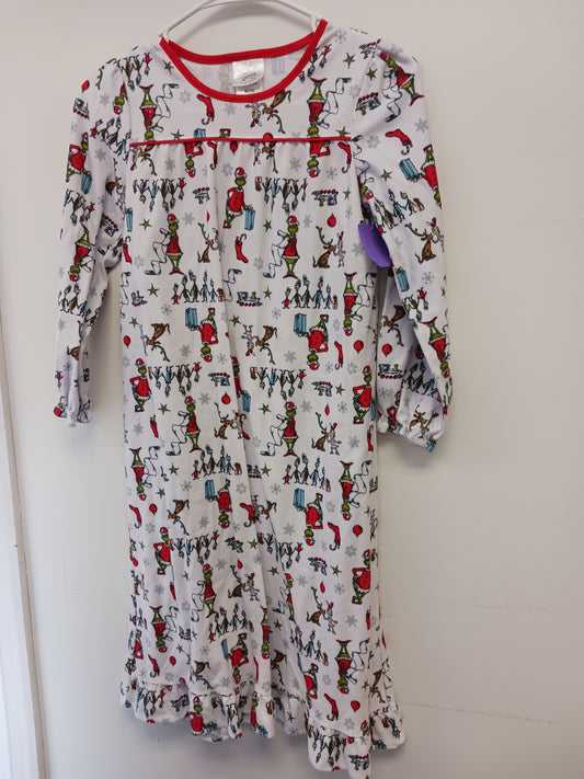 White/Red/Green Grinch Nightgown, 7 G