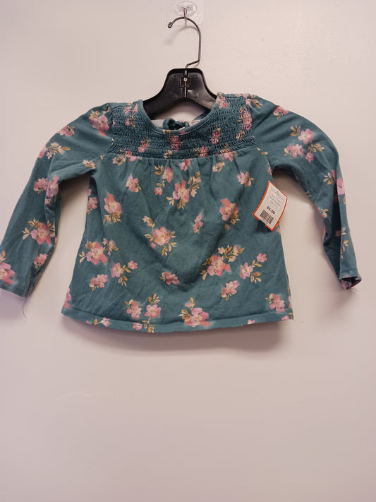 Green OshKosh Long Sleeve Flowered Shirt, 3T G
