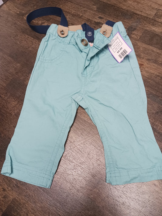 Blue Cat & Jack Suspender Pants, 3M B