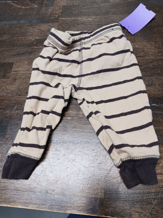 Tan/Brown Striped Carters Pants, 3M B