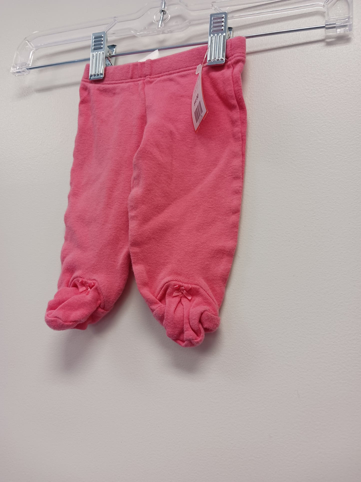 Pink Carters Footed Pants, NB G