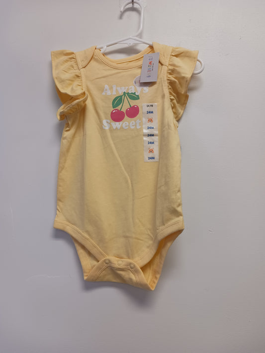 yellow Garanimals Always Sweet Onesie, 2T G