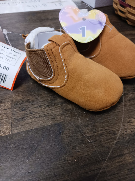 Brown Boutique Crib Shoes, 1C G