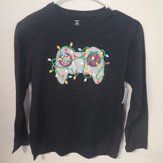 Black Christmas Gaming Holiday Time Longsleeve Shirt, 10 B