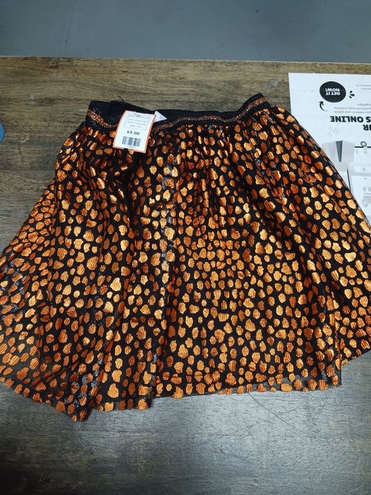 black/orange Celebrate Poka Dot Skirt 7/8, 7 G