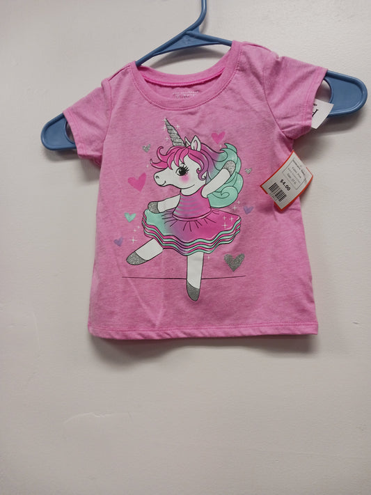 Pink Childrens Place Unicorn Tshirt, 2T G