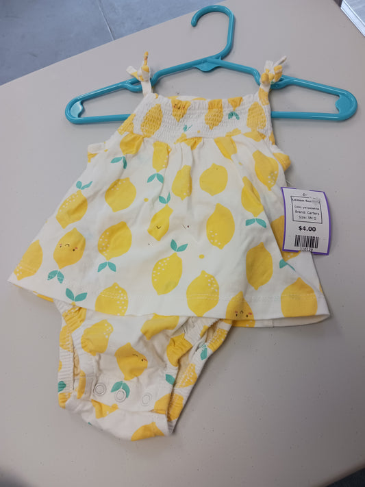 yellow/white Carters Lemon Sunsuit, 3M G