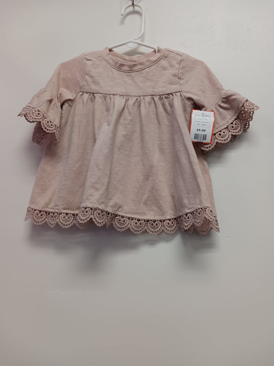 Pink Savannah Lace Trim Shirt, 18M G