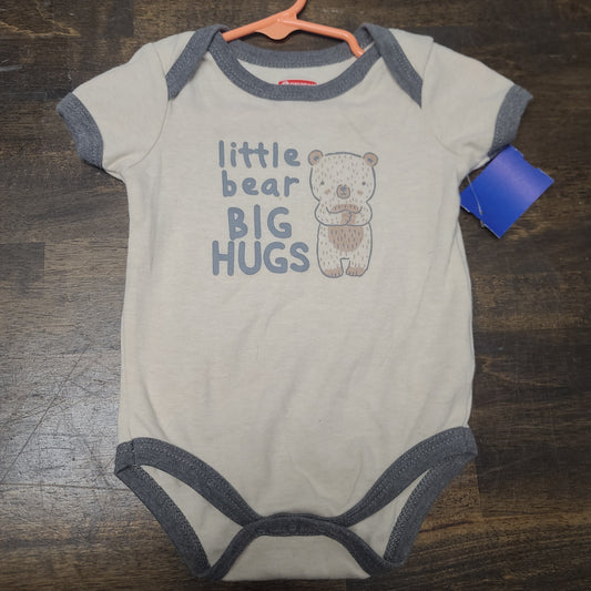 tan swiggles bear hugs onesie, 6M B