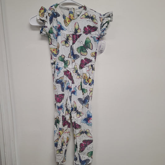 White/Colorful Butterfly Gymboree Pant One Piece, 4T G