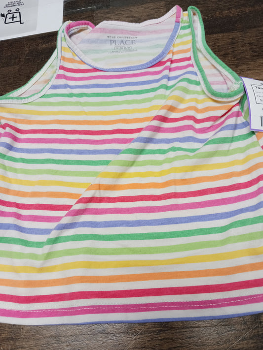 Colorful Striped Childrens Place Tank Top, 12M G