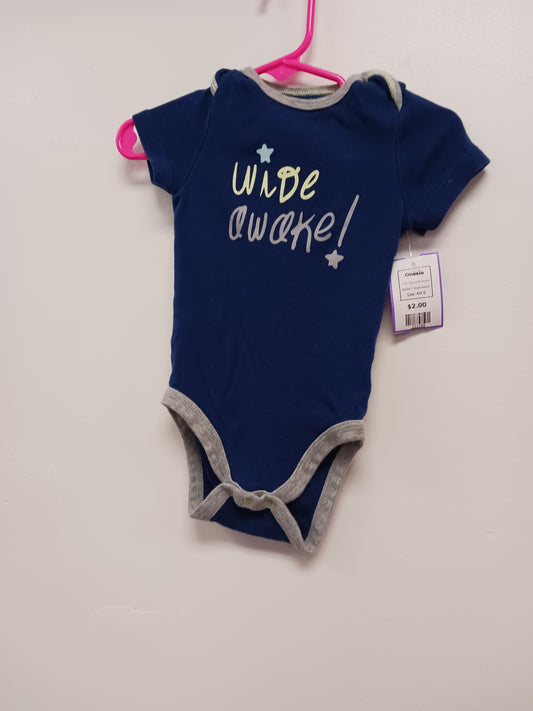 Navy Wide Awake Cloud Island Onesie, 6M B