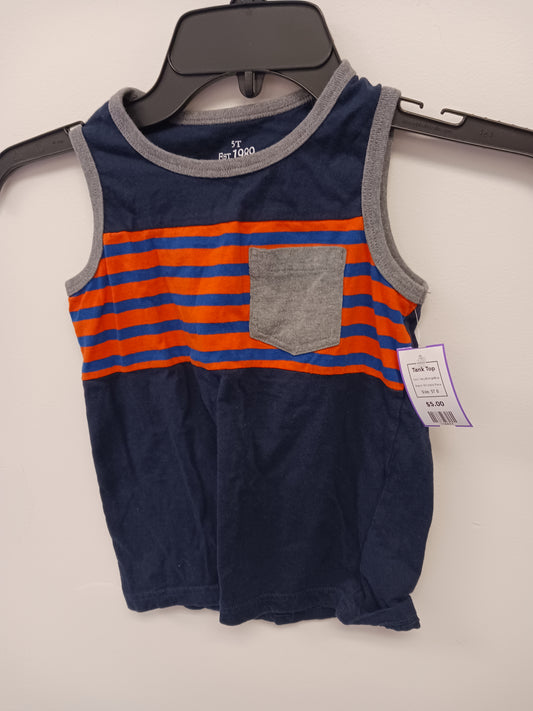 Navy/Orange/Blue Childrens Place Tank Top, 5T B