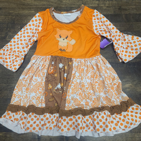 orange Boutique Fall Fox Dress, 2T G