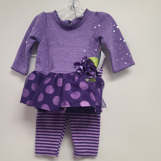 purple Youngland Baby 2 Piece outfit, 6M G