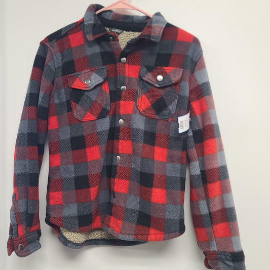 Red/Black/Grey Plaid Eddie Bauer Jacket, 10 B