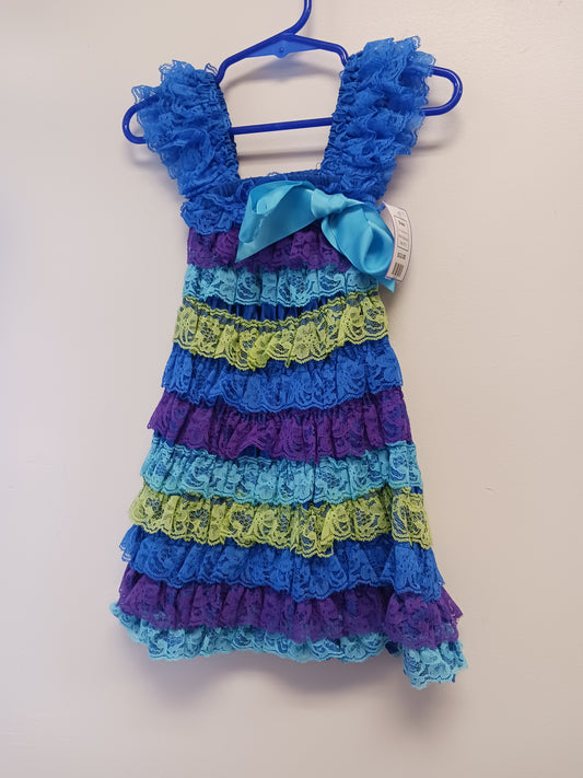 Green/Blue/Purple Boutique Dress, 2T G
