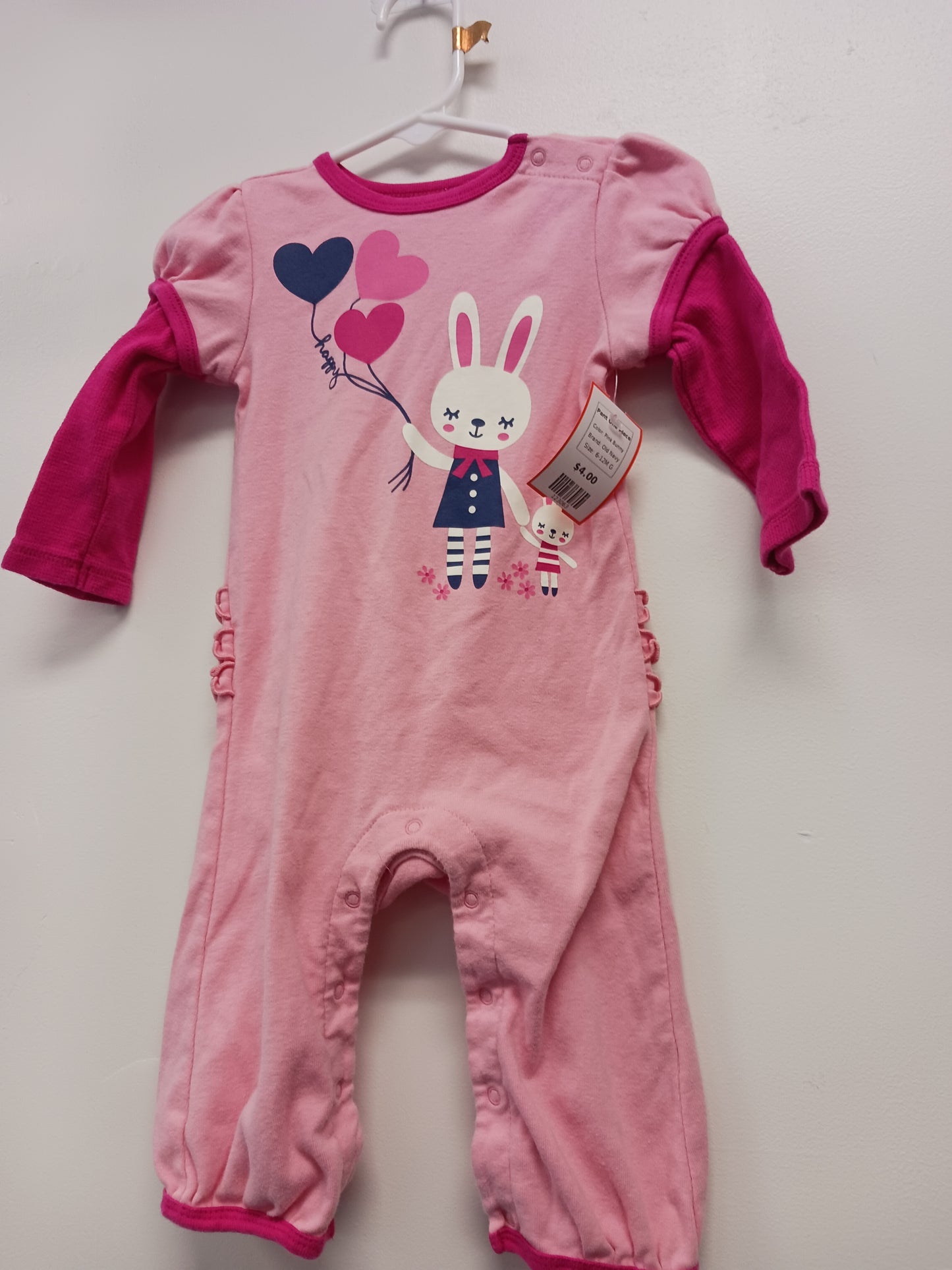 Pink Bunny Old Navy Pant One Piece, 6-12M G