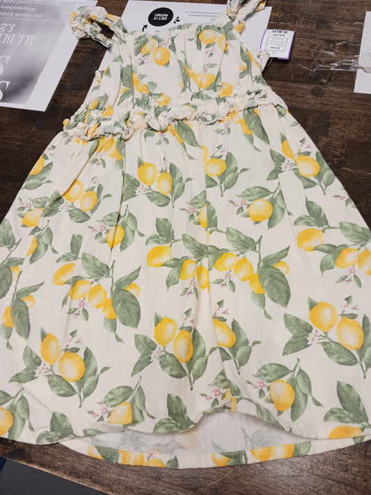 Cream/Yellow Lemon Old Navy Dress, 5T G