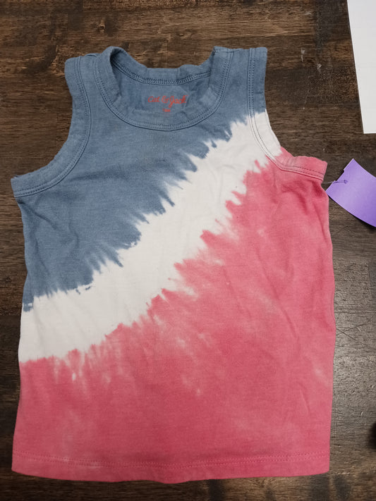 red/white/blue Cat & Jack Tye Dyed Tank Top, 18M B