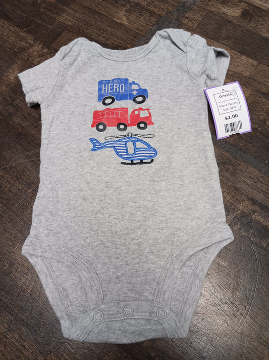 Grey First Responders Carters Onesie, NB B
