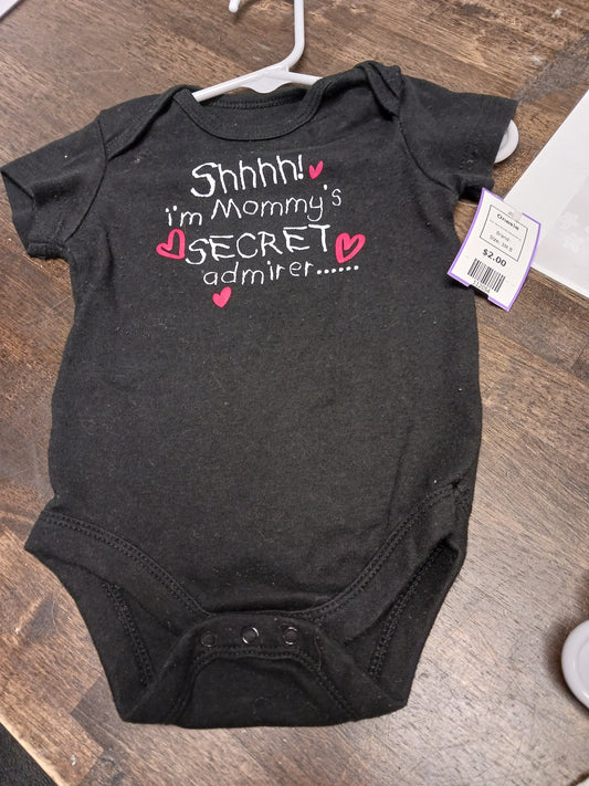 Black Mommy's Secret Admirer  Onesie, 3M B