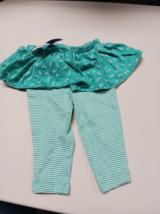 green Carters Skirted Pants, 6M G