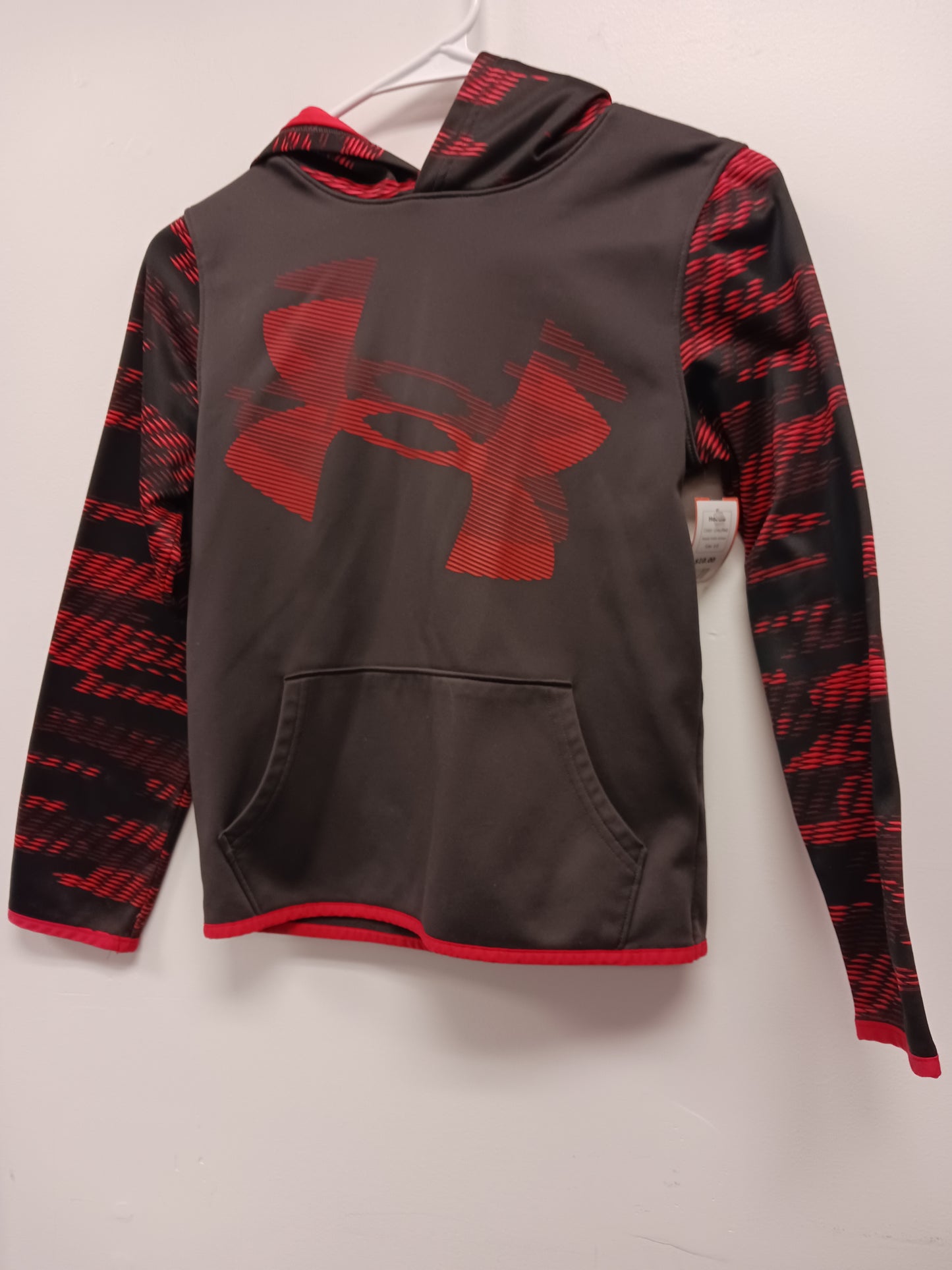 Grey/Red Under Armour Hoodie, 8 B