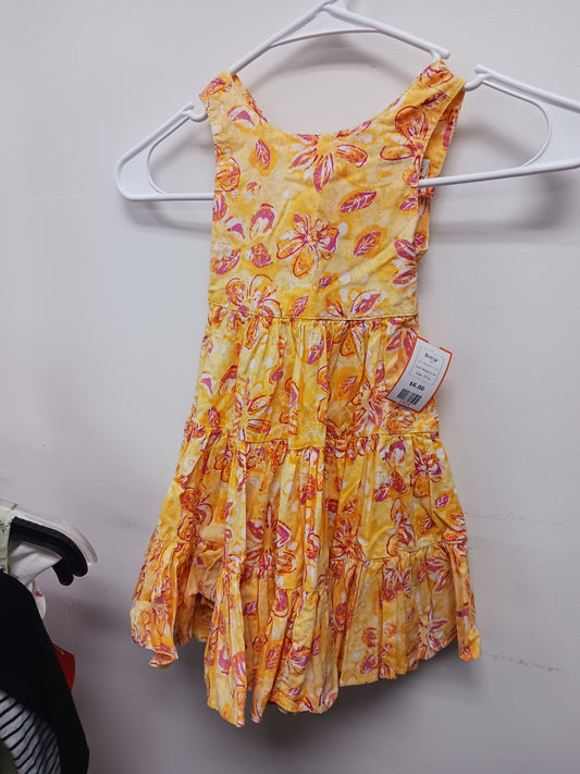 Yellow/Pink Flower Maggie & Zoe Dress, 2T G