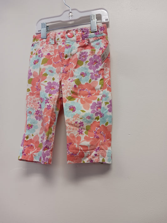 Peach Cherokee Flowered Pants, 2T G