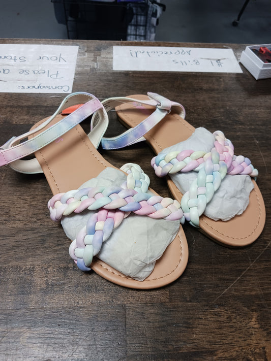 Rainbow Fab Kids Braided Sandals, 6 G