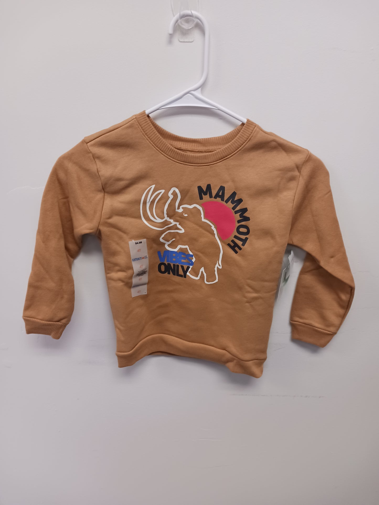 Tan Garanimals Mammoth Sweat Shirt, 4T B
